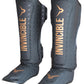 Invincible Combat Shin Guard | 100% PU Construction | Curved Ergonomic Design | Premium Protection for Muay Thai, Kickboxing &amp; MMA