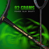 Hundred Predator Extra Strong Japan Made Graphite Unstrung Badminton Racket (38 lbs Max Tension) | Flexible Shaft Attacking Racquet with Full Cover - Best Price online Prokicksports.com