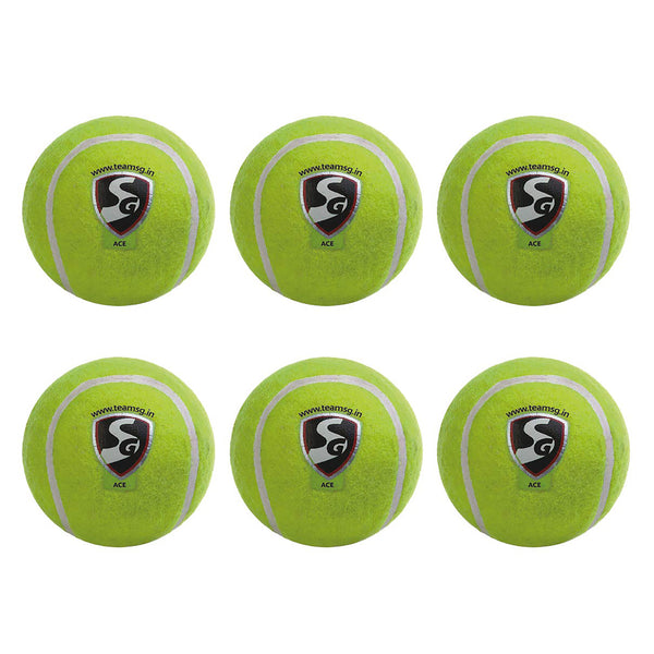 SG Lightweight Yellow Tennis Cricket Ball for Practice, Gully Cricket, Training, Kids & Beginners – Soft, High Bounce, Safe Outdoor Play Ball