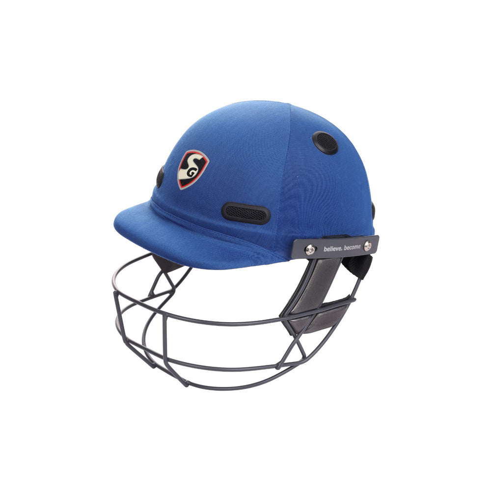 SG Ace Tech Professional Cricket Helmet – Lightweight Protective Helmet with Steel Grill and Ventilation for Comfortable Head Safety During Batting