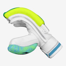 DSC Atmos Cricket Batting Gloves | Leather Palm, Cotton-Filled Finger Rolls & Airflow Gusset | Right Hand
