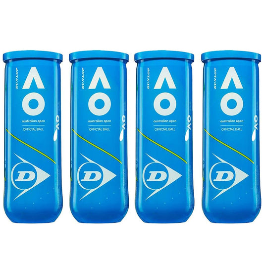 Dunlop Australian Open Tennis Balls Dozen (4 Cans) - Best Price online Prokicksports.com
