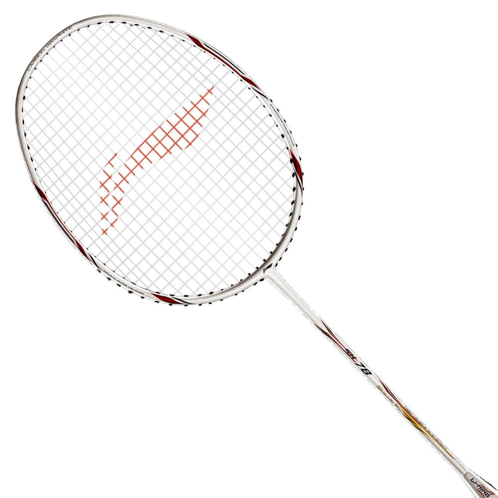 Li-Ning SK78 Srikanth Kidambi Signature Strung Badminton Racquet – White/Red, With Full Cover