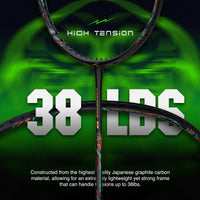 Hundred Predator Extra Strong Japan Made Graphite Unstrung Badminton Racket (38 lbs Max Tension) | Flexible Shaft Attacking Racquet with Full Cover - Best Price online Prokicksports.com
