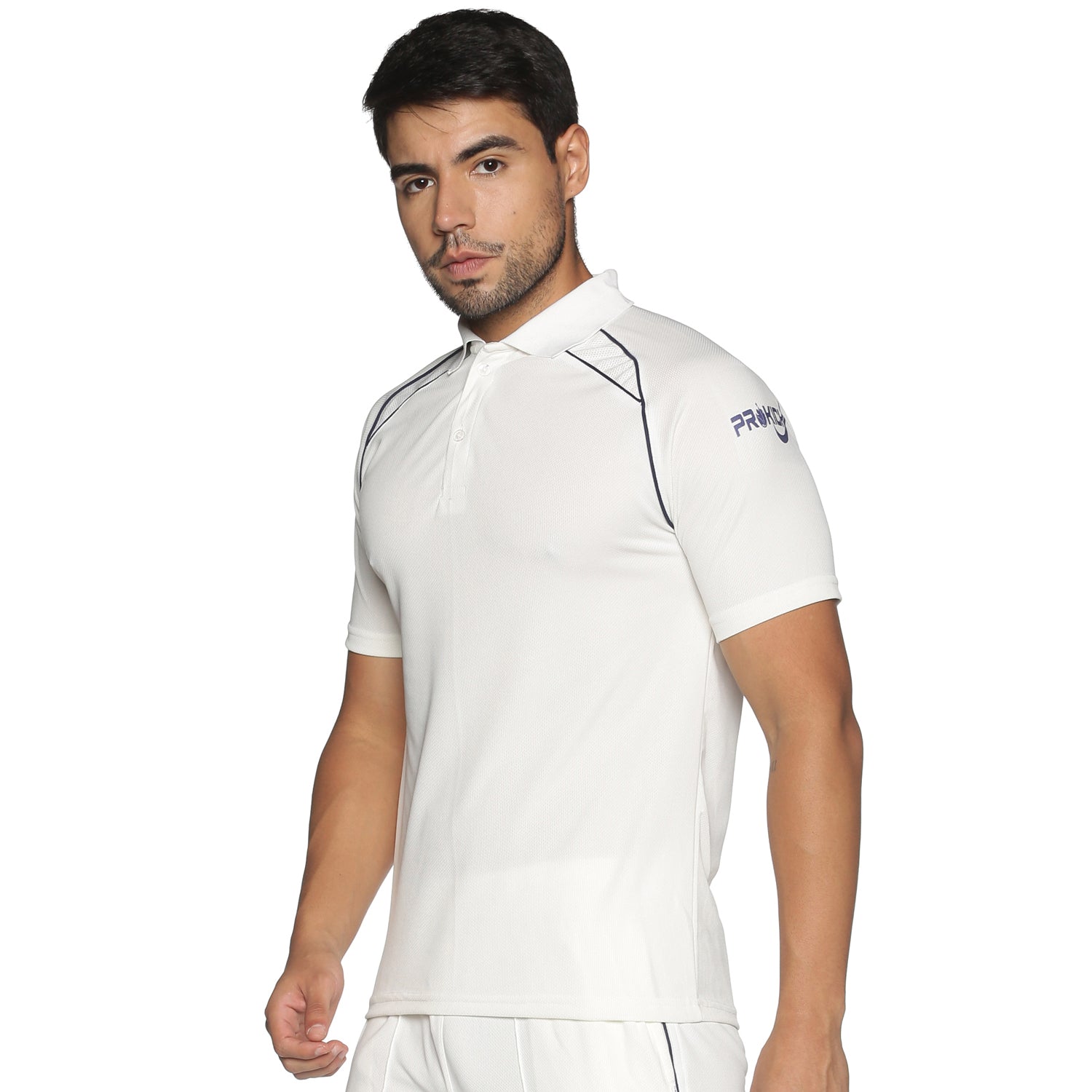 Prokick Cricket White Half Sleeve T-Shirt - Best Price online Prokicksports.com