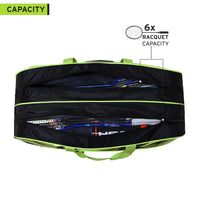Head Inferno 70 Badminton Kitbag Green Black | Premium Racket Bag with Large Storage | Stylish & Durable Sports Kit Bag for Badminton Players - Best Price online Prokicksports.com