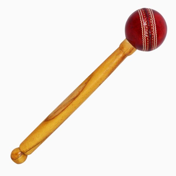 DSC Cricket Bat Mallet with Leather Ball | Mulberry Wood, Bat Knocking-In Tool
