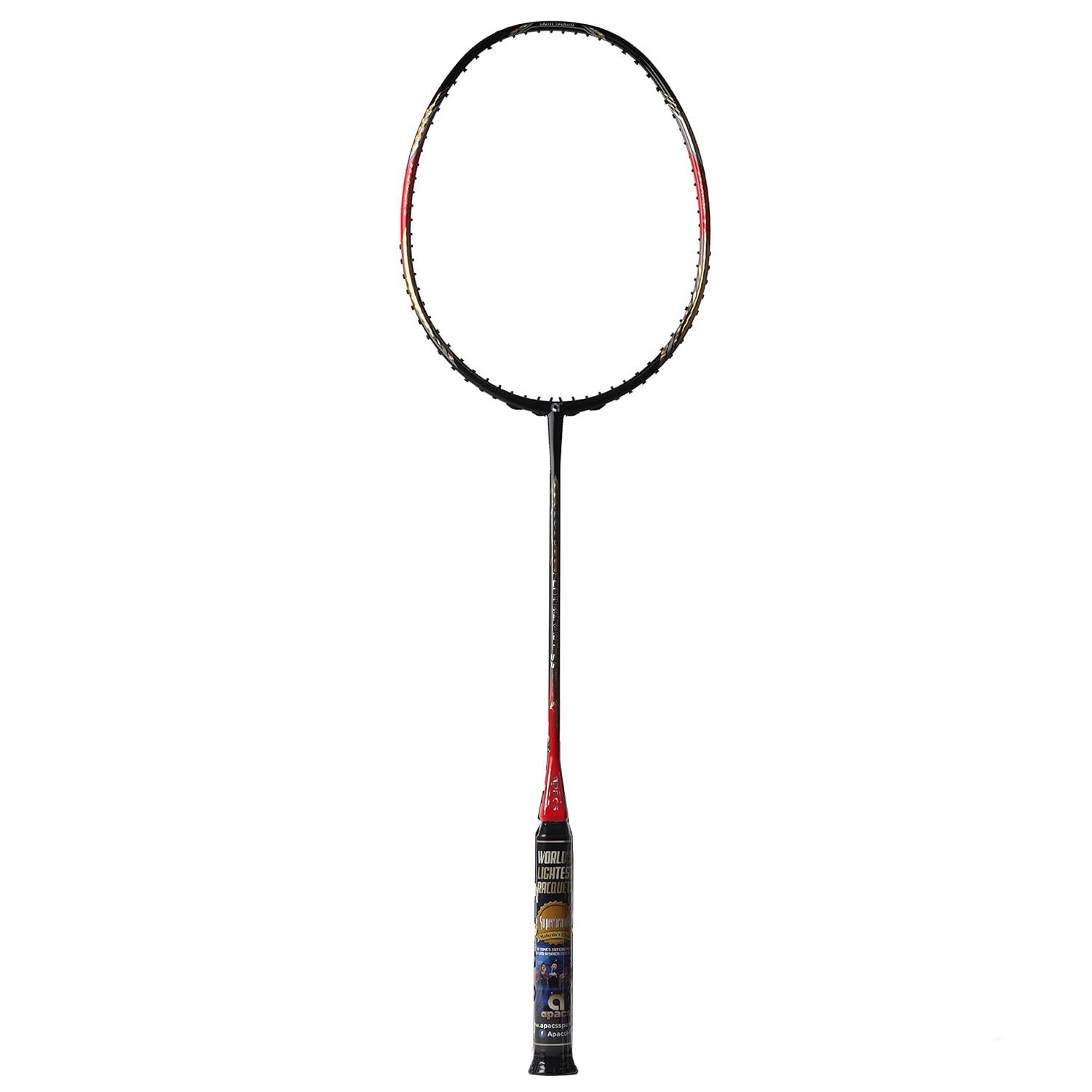 Apacs Feather Weight 55 Black Gold Badminton Racket (8U