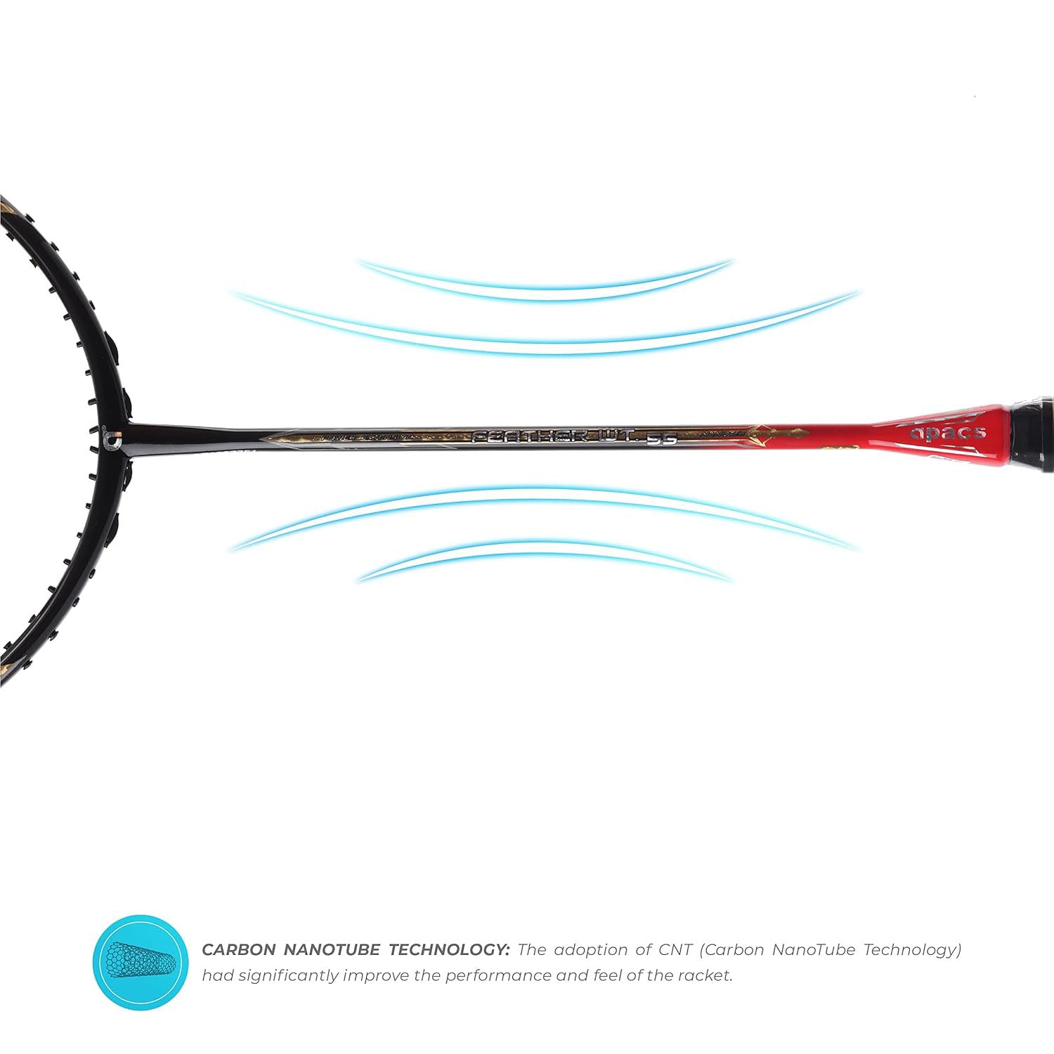 Apacs Feather Weight 55 Unstrung Badminton Racket (8U-G2) - Best Price online Prokicksports.com