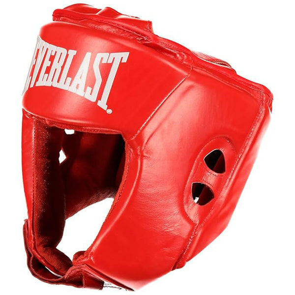 Everlast Amateur Open-Faced Competition Headguard – Red | Lightweight & Protective Boxing Headgear | Everlast headguard | Amateur Competition Headguard