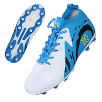 Vector X Octane 2.0 Soccer Football Studs – Imported PU Upper, PU Sole, Embossed Printing, White/Blue - Best Price online Prokicksports.com