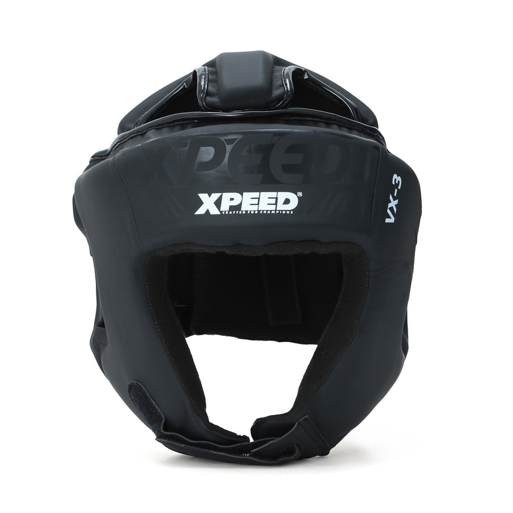 XPEED XP3057 Matt PU Headguard | High-Tech Multi-Layered Foam Padding | Open Face Design | Professional Sparring & Training Headgear