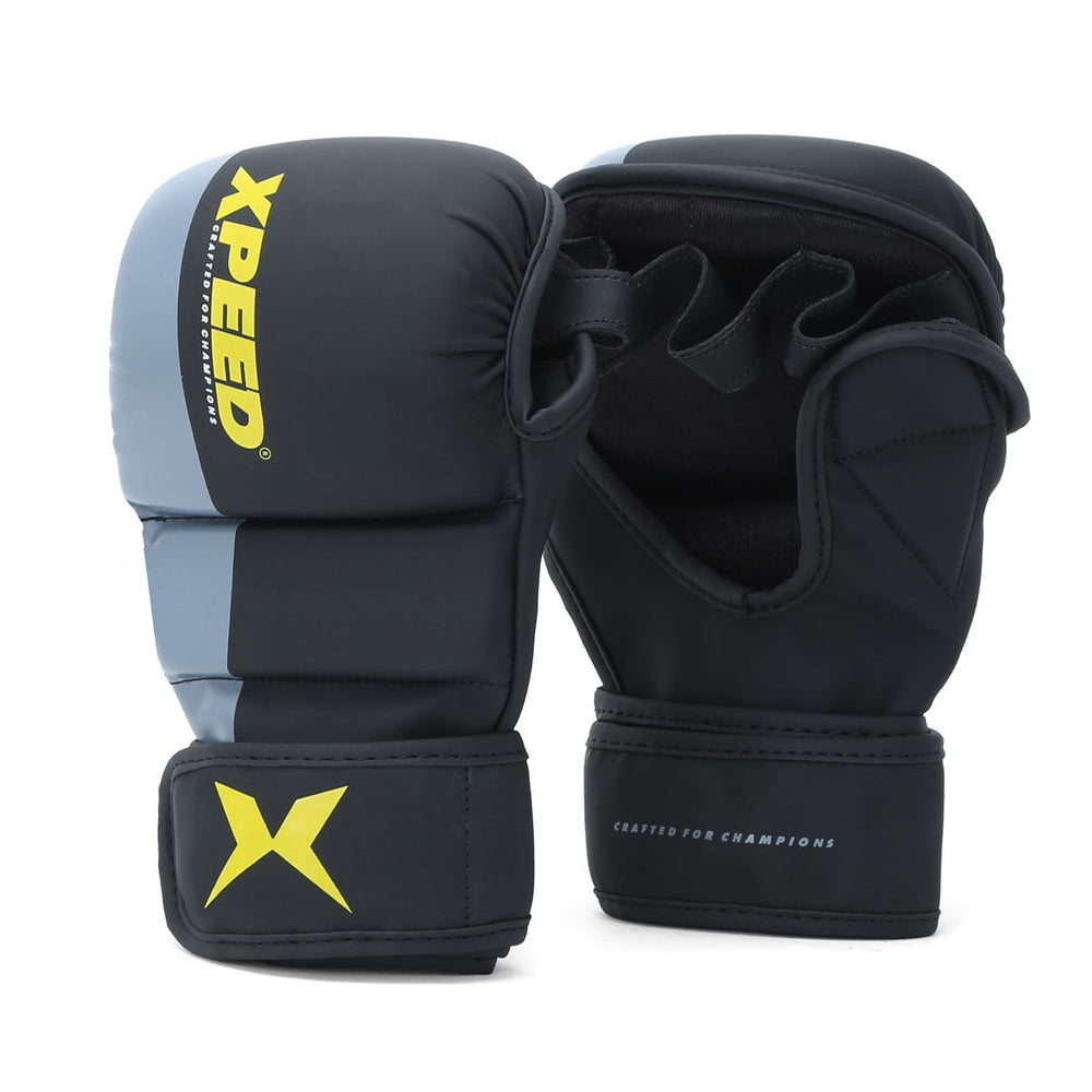 XPEED XP 1504 Striking Grappling Training Gloves | Premium PU Material | Full Wrap-Around Wrist Support | Multi-Purpose MMA & Martial Arts Gloves - Best Price online Prokicksports.com