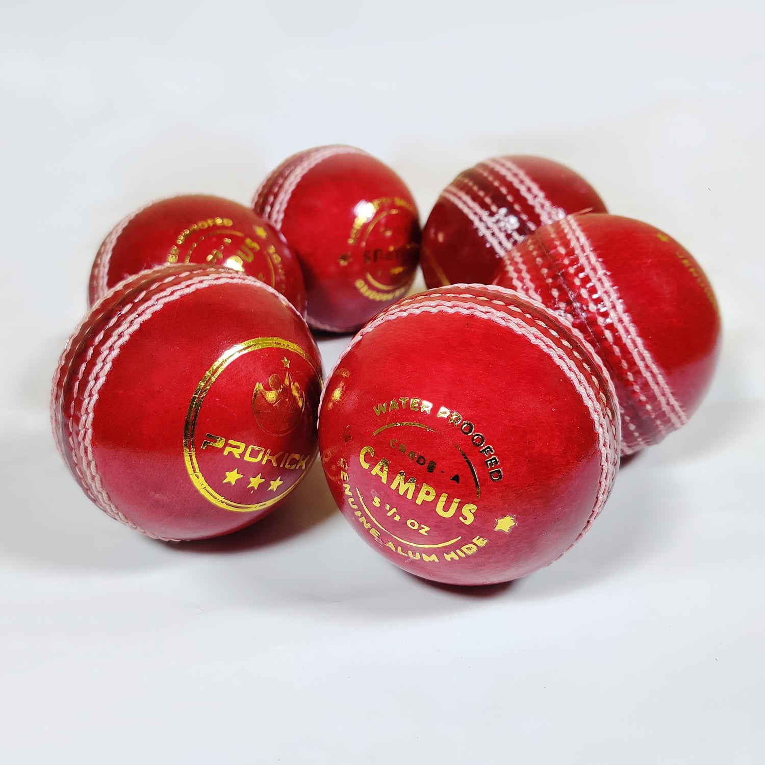 Prokick Campus Cricket Leather Ball Standard Size, 1Pc (Red) - Best Price online Prokicksports.com