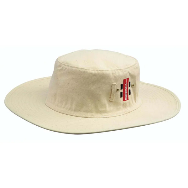 Gray Nicolls Sunhat GN5 Cricket Cap – Off White | Wide Brim Sun Protection with Lightweight Cotton Comfort