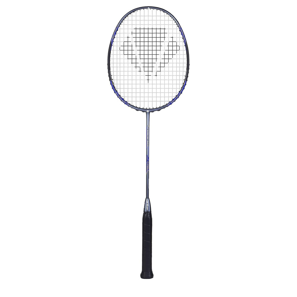 Carlton Carbotec 5200 Strung Badminton Racquet – High-Tension Carbon Frame Racket for Intermediate to Advanced Players | Black/Blue | Lightweight & Powerful - Best Price online Prokicksports.com
