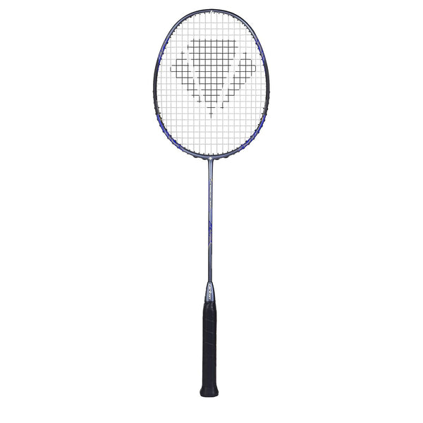 Carlton Carbotec 5200 Strung Badminton Racquet – High-Tension Carbon Frame Racket for Intermediate to Advanced Players | Black/Blue | Lightweight & Powerful