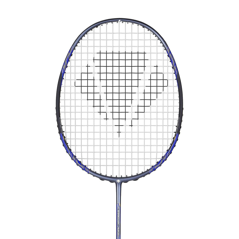 Carlton Carbotec 5200 Strung Badminton Racquet – High-Tension Carbon Frame Racket for Intermediate to Advanced Players | Black/Blue | Lightweight & Powerful - Best Price online Prokicksports.com