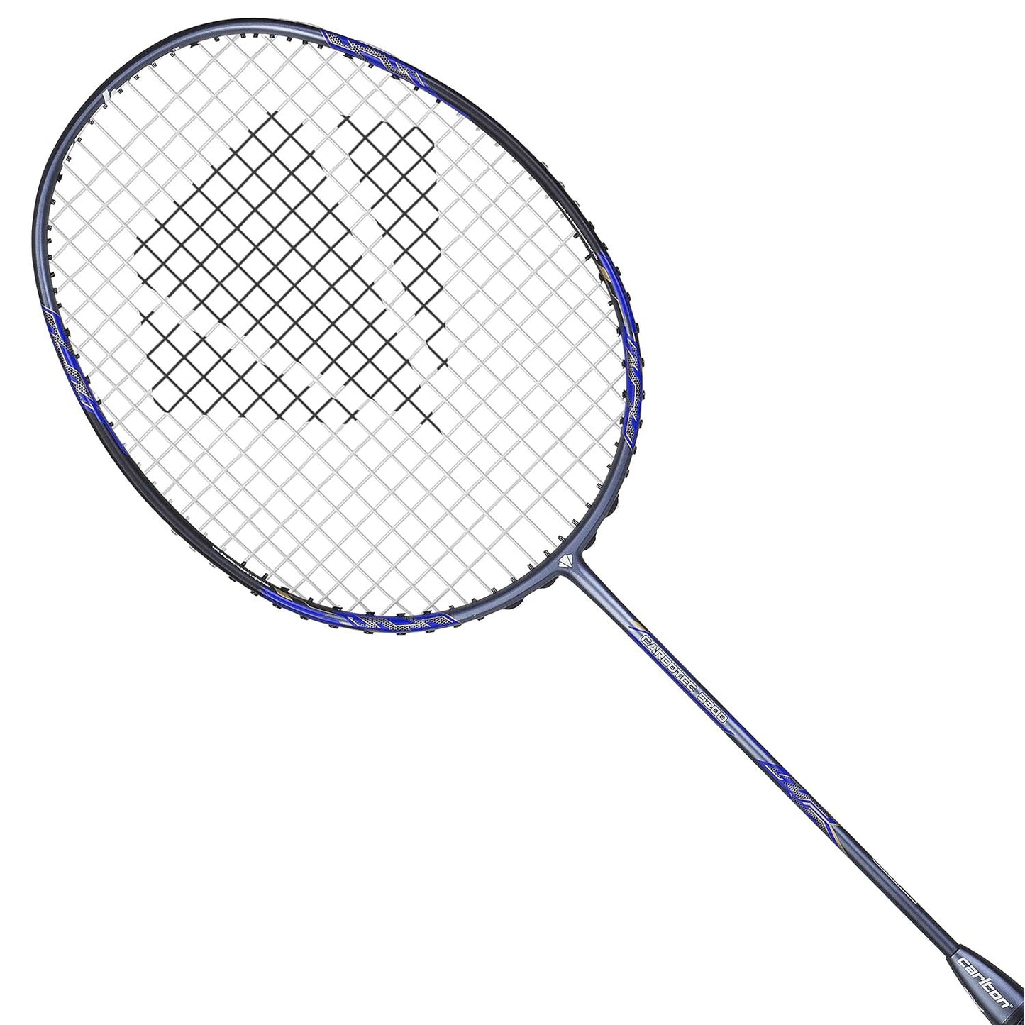 Carlton Carbotec 5200 Strung Badminton Racquet – High-Tension Carbon Frame Racket for Intermediate to Advanced Players | Black/Blue | Lightweight & Powerful - Best Price online Prokicksports.com