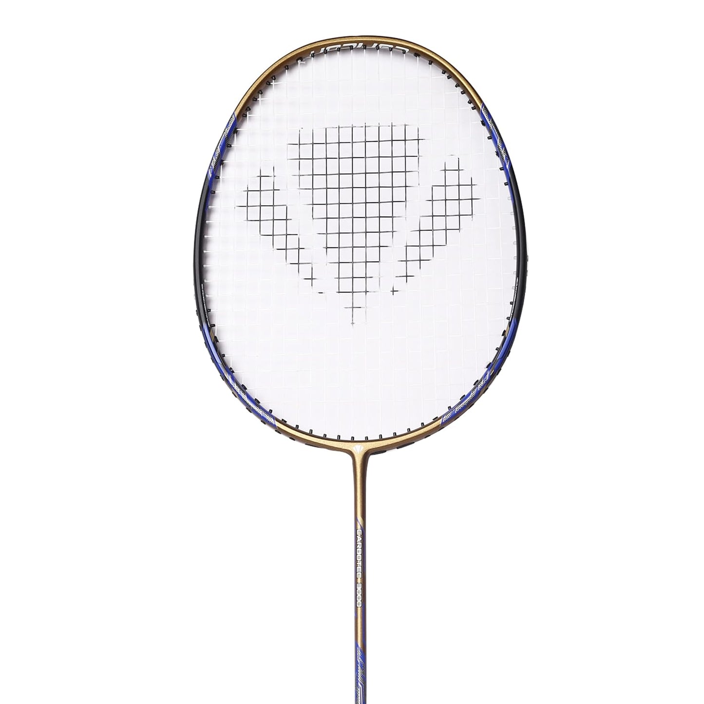 Carlton Carbotec 3000 Strung Badminton Racket – Durable Carbon Frame | Pre-Strung Racket for Intermediate Players | Gold/Blue | Power & Control Balance - Best Price online Prokicksports.com