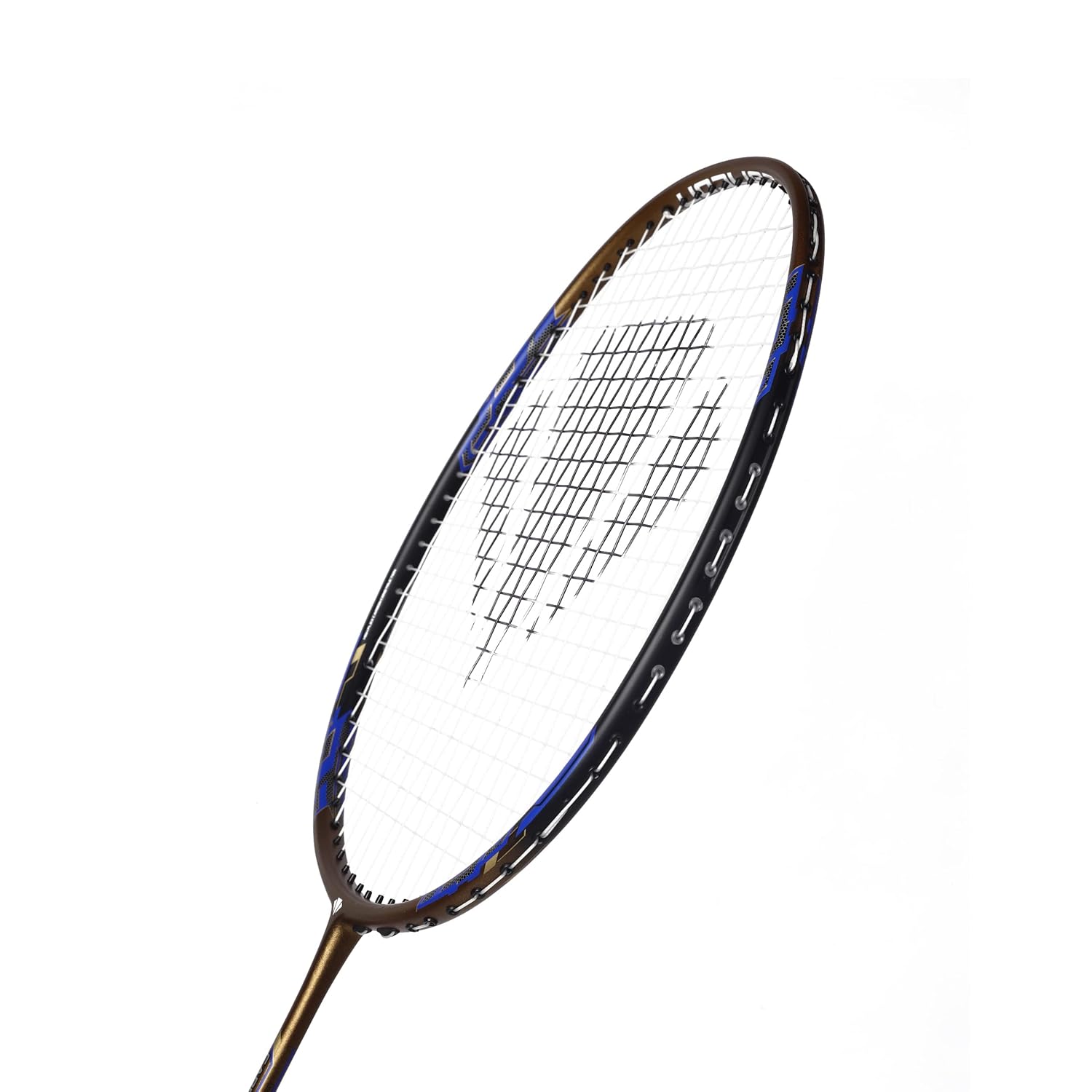 Carlton Carbotec 3000 Strung Badminton Racket – Durable Carbon Frame | Pre-Strung Racket for Intermediate Players | Gold/Blue | Power & Control Balance - Best Price online Prokicksports.com
