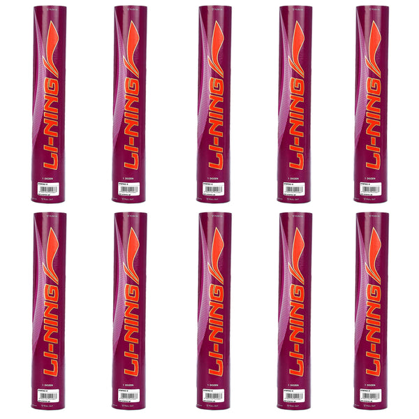 Li-Ning Champ Feather Shuttlecock, Speed 76 – 12 Pieces (Pack of 10)