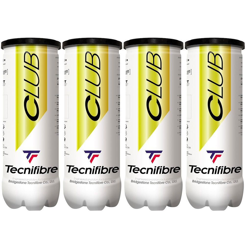 Tecnifibre Club Tennis Balls Dozen (4 Cans) - Best Price online Prokicksports.com