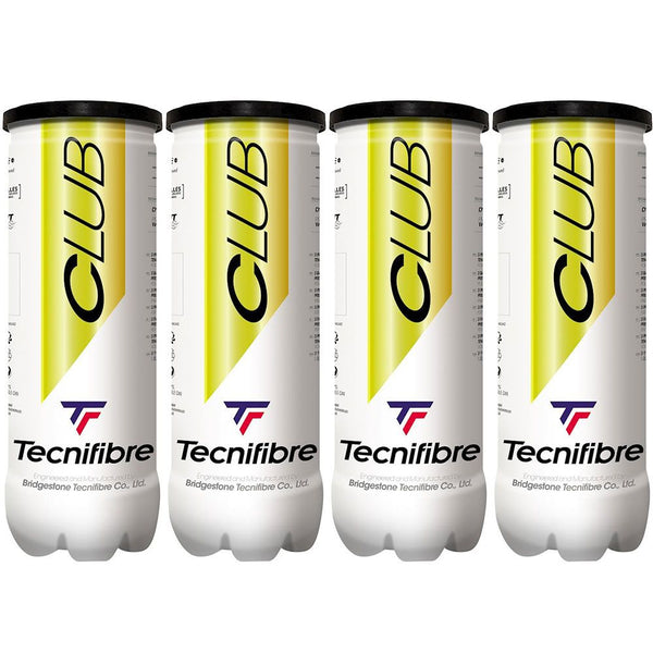 Tecnifibre Club Tennis Balls Dozen (4 Cans)
