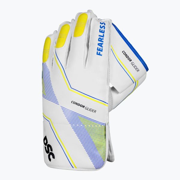 DSC Condor Glider Wicket Keeping Gloves | Rubber-Faced Palm, PVC Cuffs & Cotton Lining