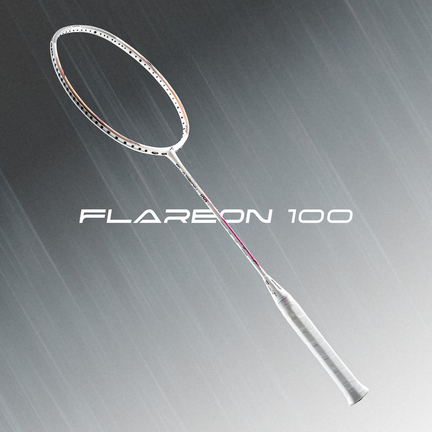 Hundred Flareon 100 Badminton Racket (Strung) | Carbon Fiber Frame | Speed Racket for Fast Swings with Full Cover | Max Tension 30 lbs