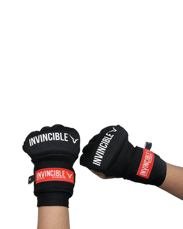 Invincible Gel Inner Gloves | Integrated Gel Padding with Hand Wrap Support | Comfortable Training Protection | Ideal for Boxing, MMA & Combat Sports