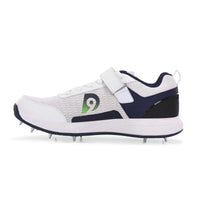 Dnine Warrior-2 Bowling Spikes Cricket Shoes –Blue/White, Superior Traction & Comfort for Bowlers - Best Price online Prokicksports.com