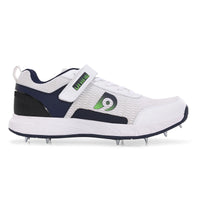 Dnine Warrior-2 Bowling Spikes Cricket Shoes –Blue/White, Superior Traction & Comfort for Bowlers - Best Price online Prokicksports.com