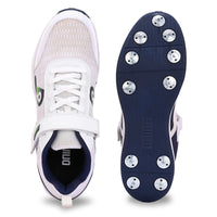 Dnine Warrior-2 Bowling Spikes Cricket Shoes –Blue/White, Superior Traction & Comfort for Bowlers - Best Price online Prokicksports.com
