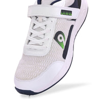 Dnine Warrior-2 Bowling Spikes Cricket Shoes –Blue/White, Superior Traction & Comfort for Bowlers - Best Price online Prokicksports.com