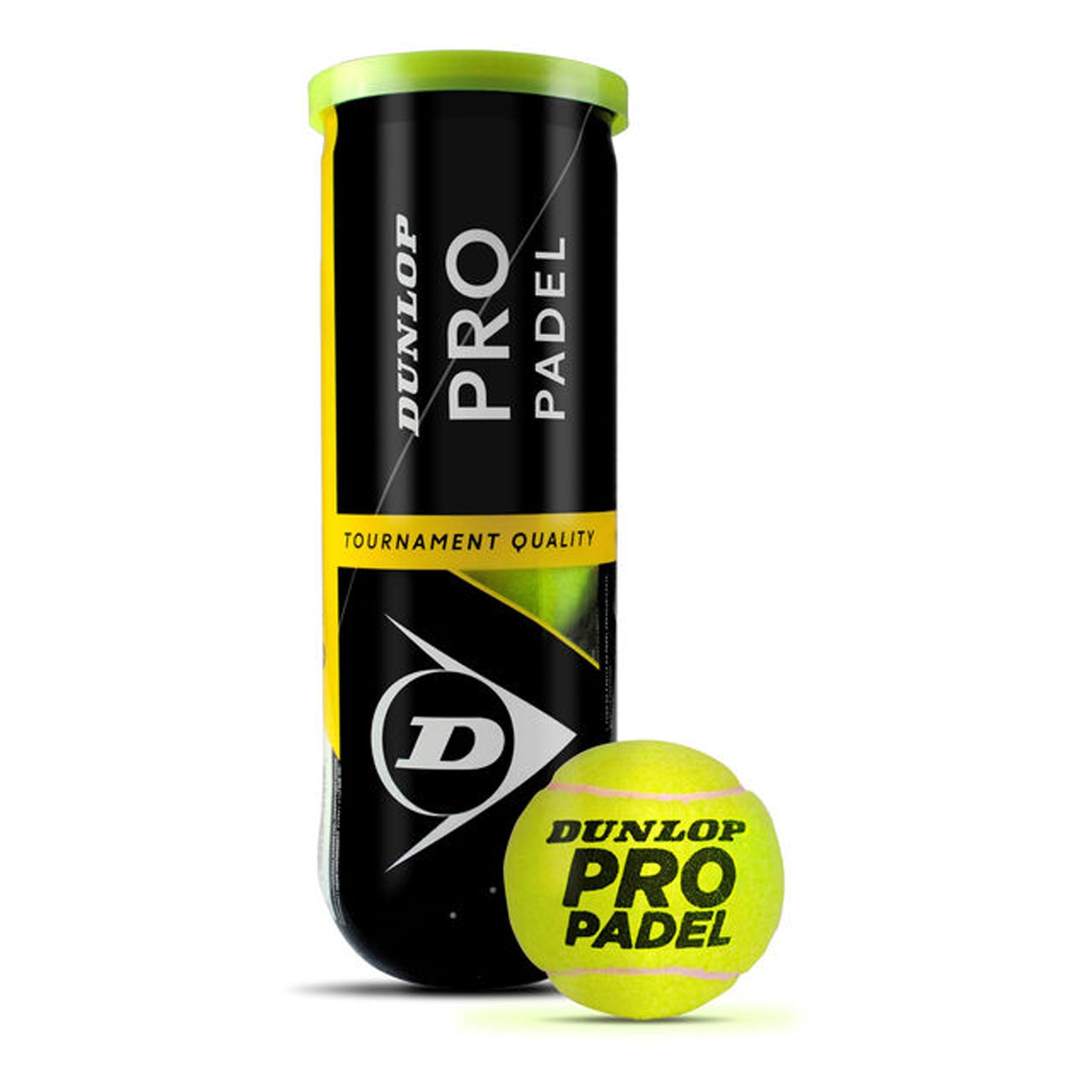 Dunlop Pro Padel Tournament Quality Ball Can (1 Can) - Best Price online Prokicksports.com
