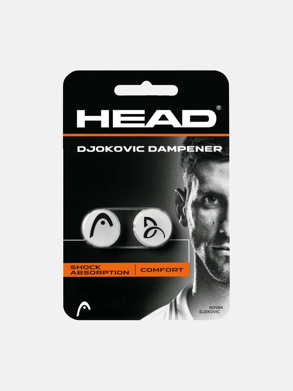 HEAD Djokovic Tennis Vibration Dampener | Shock Absorber, Easy Fit | White