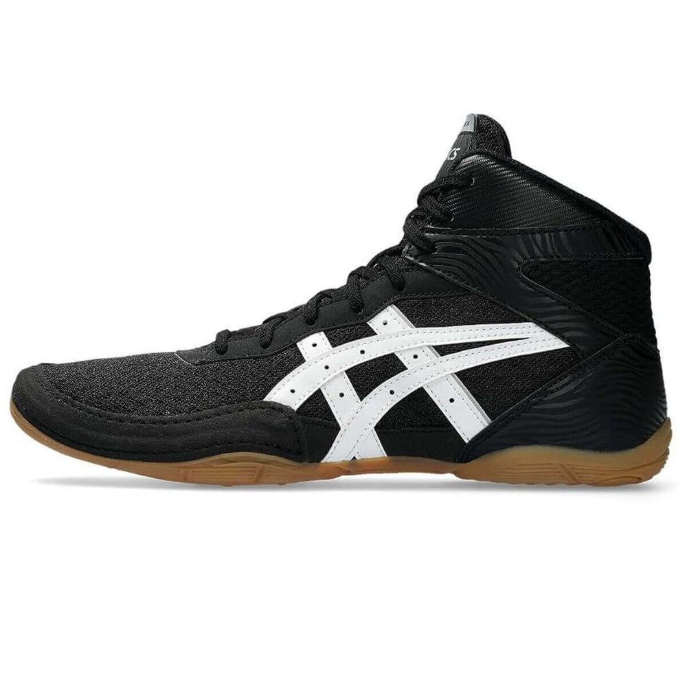 Asics Matflex 7 Wrestling Shoes | Black/White, Breathable Mesh Underlays, Supportive Overlays, E.V.A Sock Liner, Solution-Dye Eco Liner, Durable Comfort for Mat Wrestling