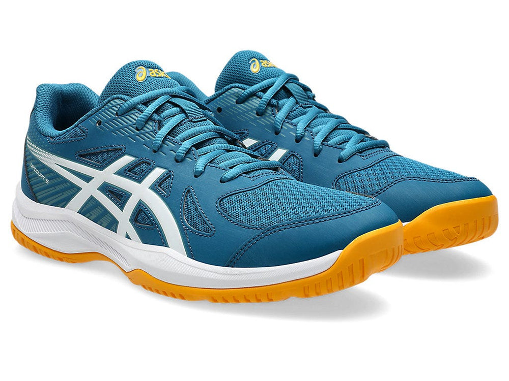 Asics Upcourt 6 Men’s Indoor Court Shoes | Lightweight All-Rounder with Soft Mesh Fit, Supportive Midfoot Overlays & Reinforced Toe and Heel for Long-Lasting Play