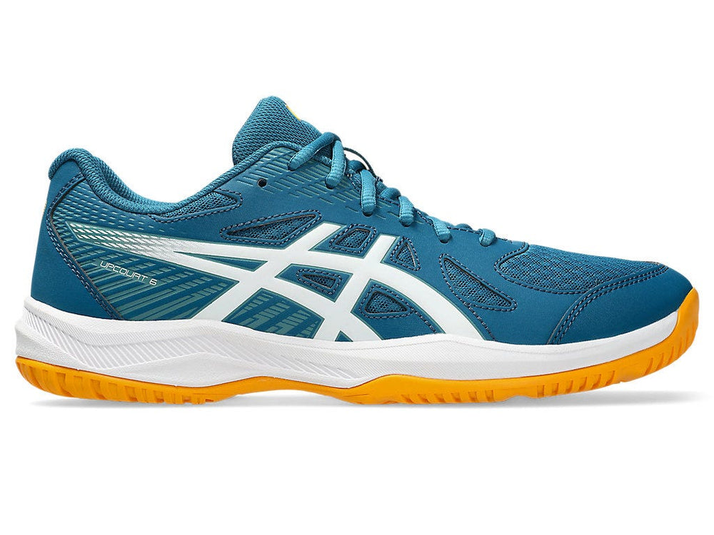 Asics Upcourt 6 Men’s Indoor Court Shoes | Lightweight All-Rounder with Soft Mesh Fit, Supportive Midfoot Overlays & Reinforced Toe and Heel for Long-Lasting Play