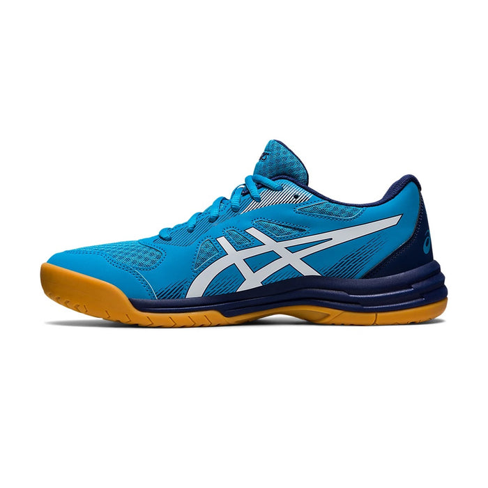Asics Upcourt 5 Badminton Shoes | Black/Classic Red, Lightweight Design, Broad Mesh Paneling, Supportive Midfoot Overlays, Reinforced Toe & Heel Counter, Flexible Comfort Fit - Best Price online Prokicksports.com