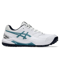 Asics Gel-Lethal Field 2 Men’s Cricket Shoes | White & Atlantis Blue, GEL Shock Absorption, Microfibre Leather Upper, Rubber Sole, Lightweight Comfort & Stability