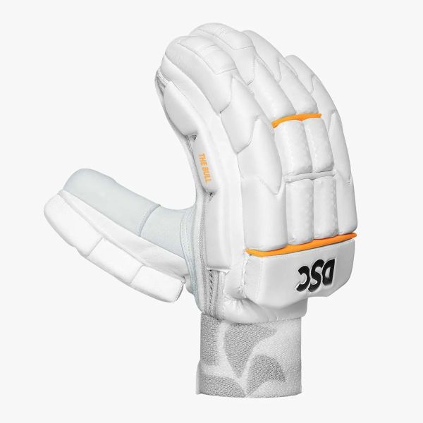 DSC The Bull 31 Cricket Batting Gloves | Sheep Leather Palm, Multi-Flex Pre-Curved Design & Fibre Protection | Right Hand