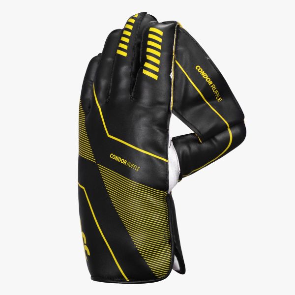 DSC Condor Ruffle Wicket Keeping Gloves | Rubber-Faced Palm, PVC Cuffs & Cotton Lining