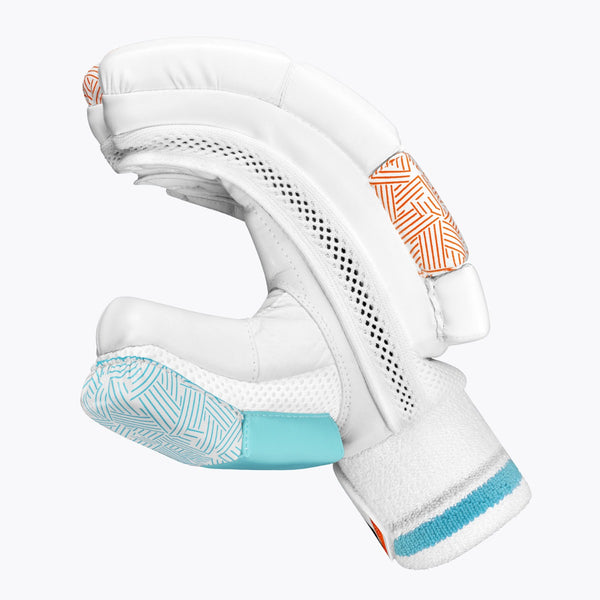 DSC Shoc Cricket Batting Gloves | Sheep Leather Palm, Multi-Flex Pre-Curved Design & Fibre Protection | Left Hand