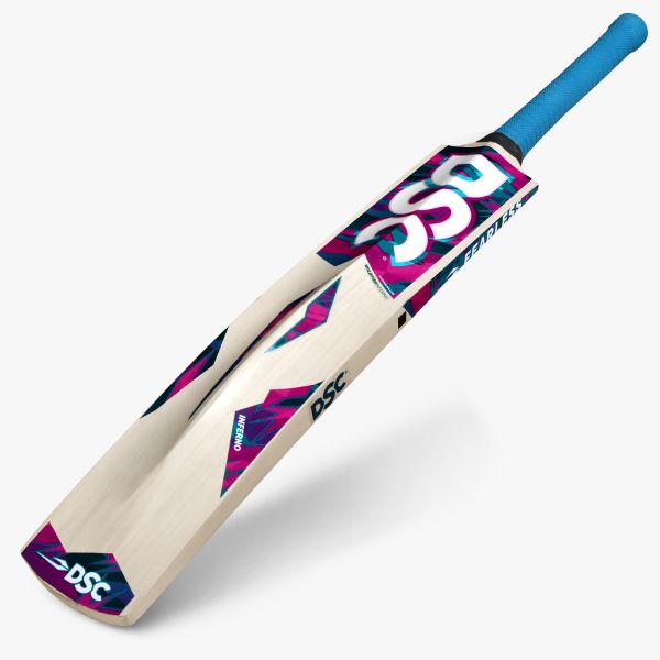 DSC Wildfire Inferno Kashmir Willow Tennis Cricket Bat - SH | Long Handle, Hex Grip & Crossweave Edges
