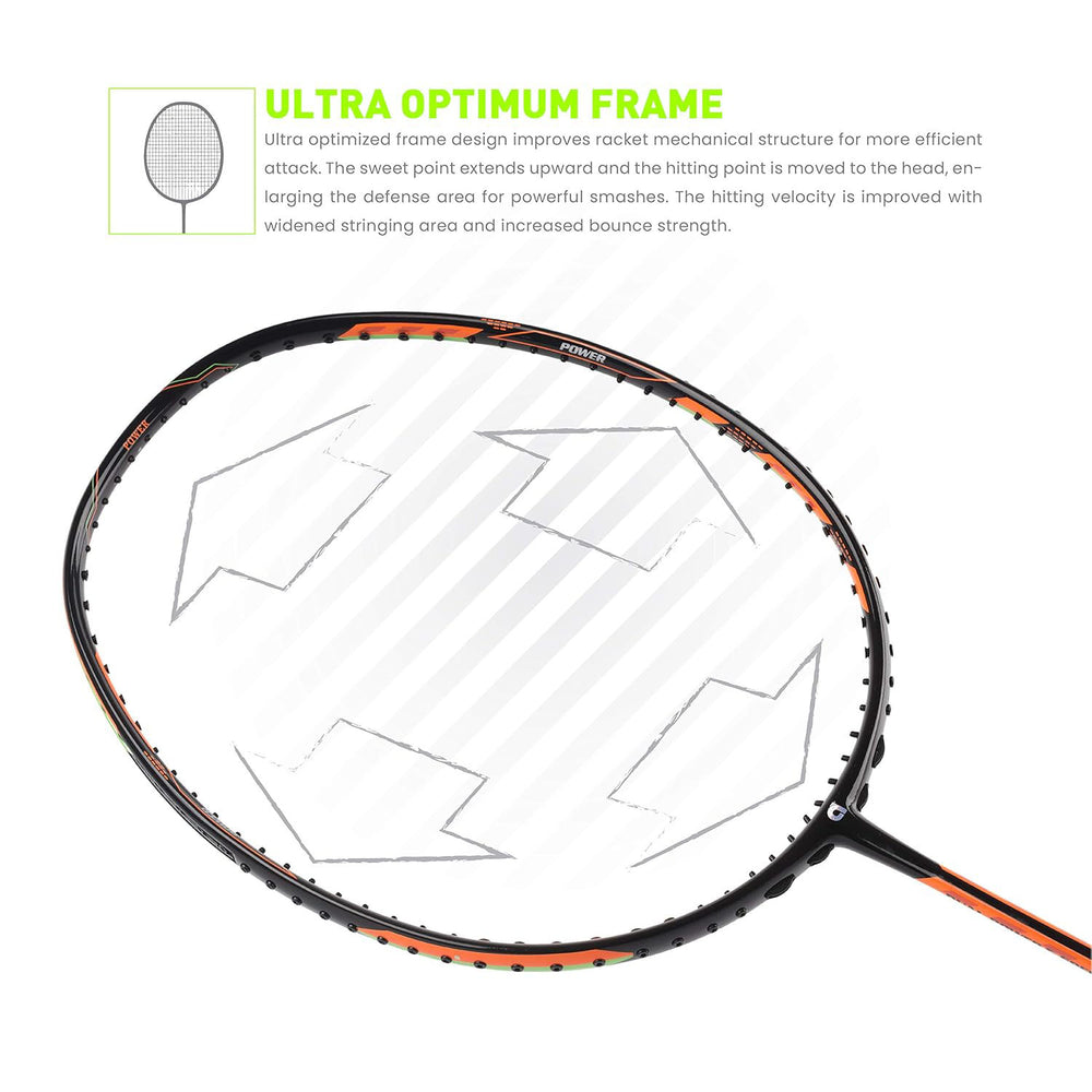 Apacs Dual Power Speed Badminton Racquet – Unstrung, Lightweight Graphite Frame, High Tension Support, Power & Speed Balance, With Cover Included - Best Price online Prokicksports.com