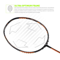 Apacs Dual Power Speed Badminton Racquet – Unstrung, Lightweight Graphite Frame, High Tension Support, Power & Speed Balance, With Cover Included - Best Price online Prokicksports.com