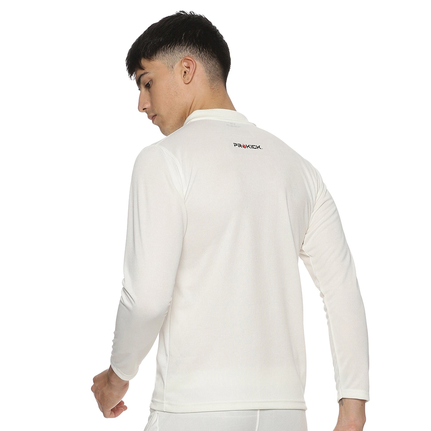 Prokick Elite Full Sleeves Cricket T-Shirt, Off White - Best Price online Prokicksports.com
