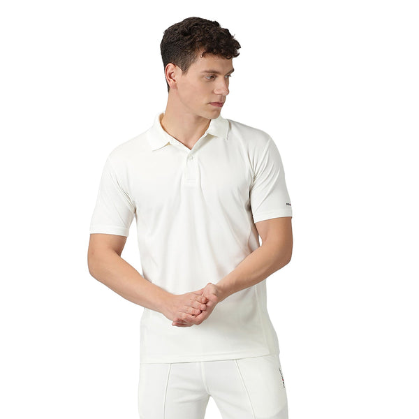 Prokick Elite Half Sleeves Cricket T-Shirt for Juniors, Off White